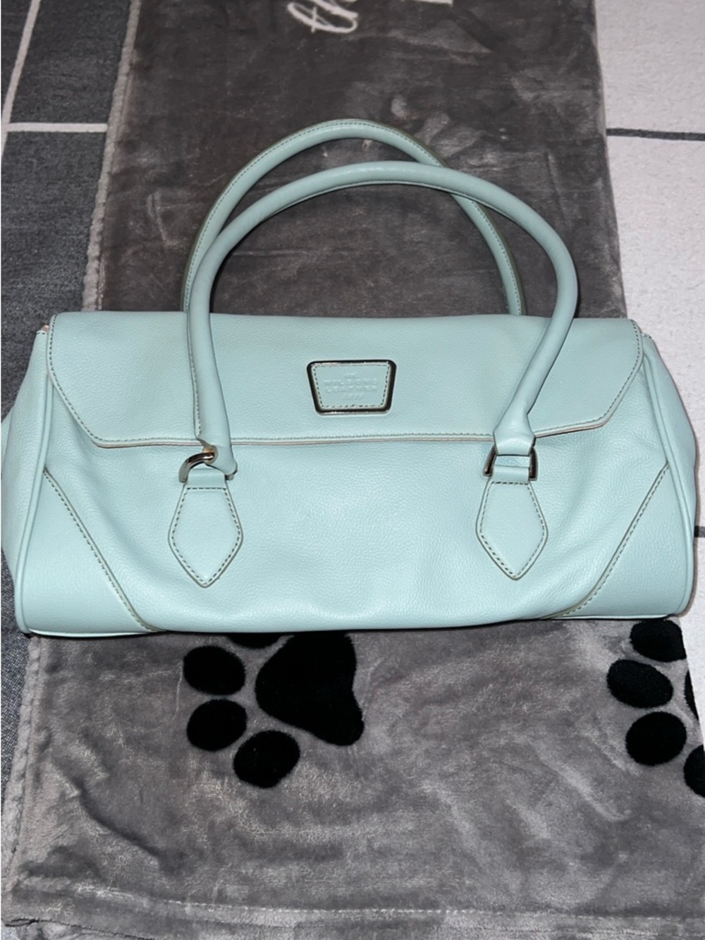 Vintage Wilsons Leather Seafoam Green Handbag